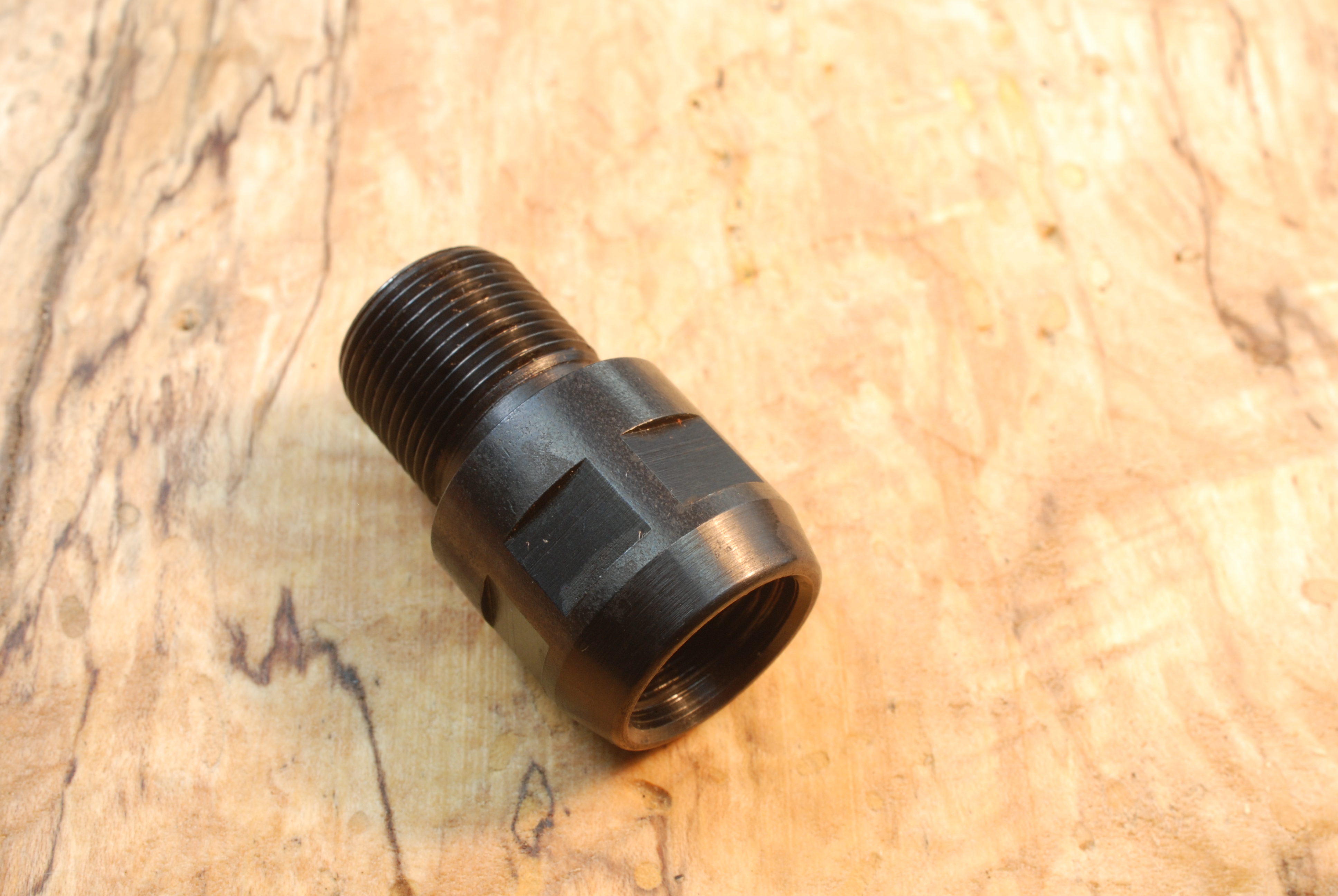 Steel 9-524 black Convert 5/8-24 to 9/16-24 Male Details about   Thread adapter 