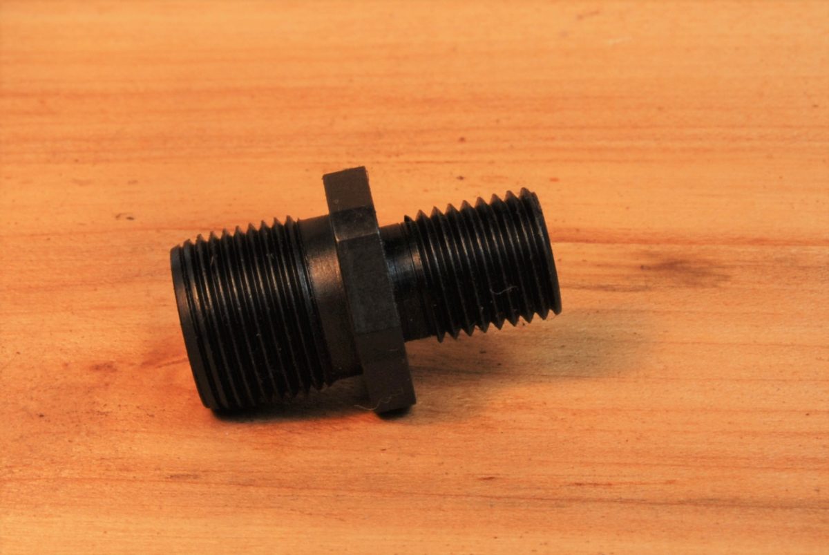 Male to Male Adapter, 3/8″24 male to 1/2″28 male muzzle thread