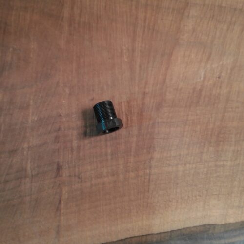 1/2"×28 LEFT HAND (female) to 5/8"×24 RH (male) Thread Adapter - SKU#254